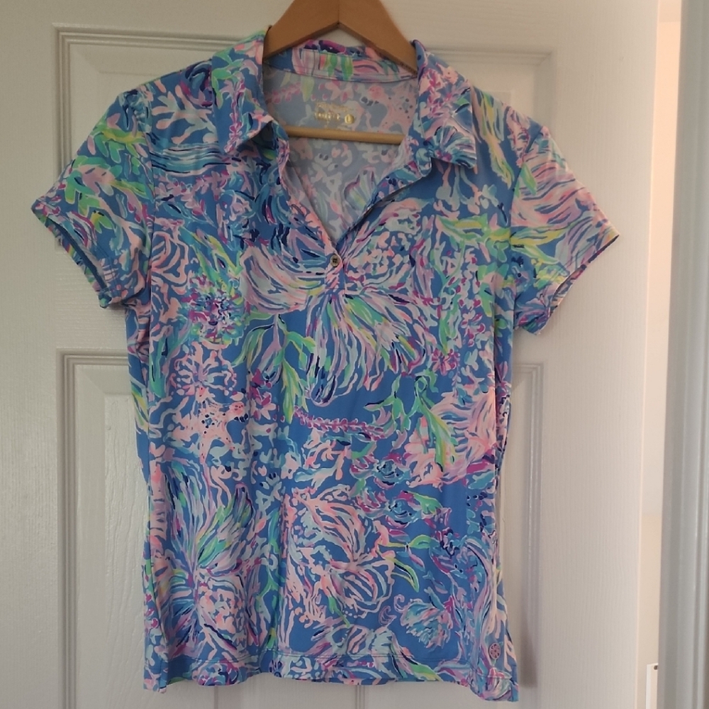 Women's Blue Floral Top